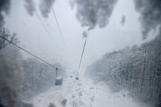 Ski season begins in Gorki Gorod ski resort in Sochi