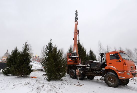 Zaryadye Park construction in Moscow