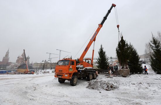 Zaryadye Park construction in Moscow