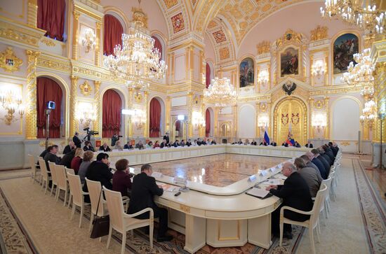 Russian President Vladimir Putin holds Council for Civil Society and Human Rights meeting