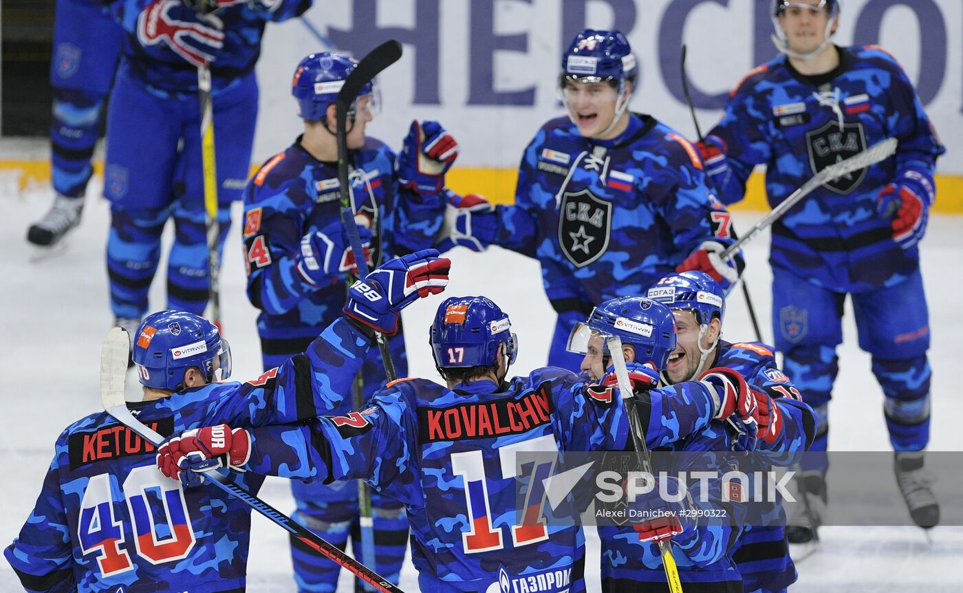 Ice hockey. KHL. SKA vs. Dynamo Moscow