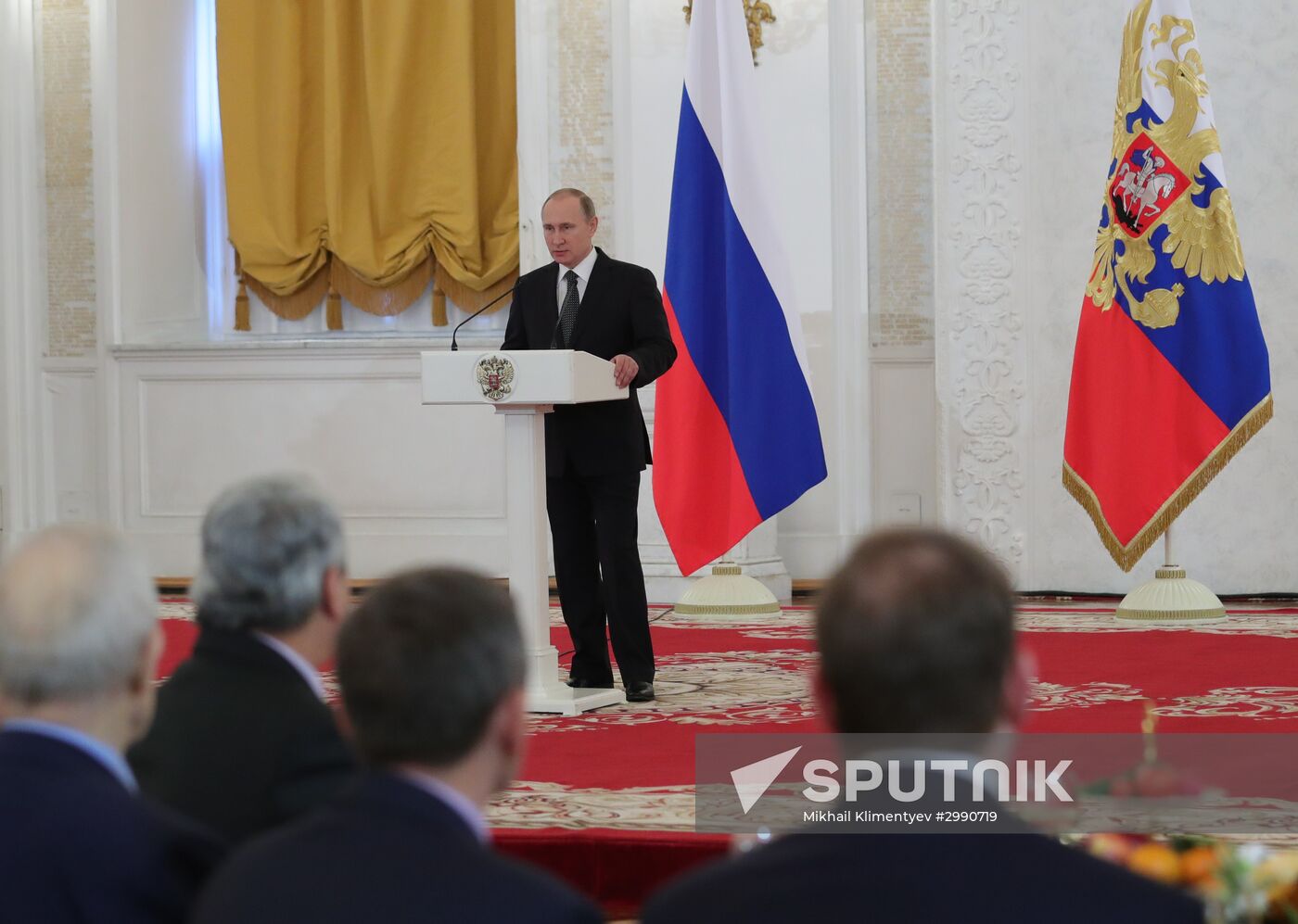President Vladimir Putin attends reception on Heroes of the Fatherland Day