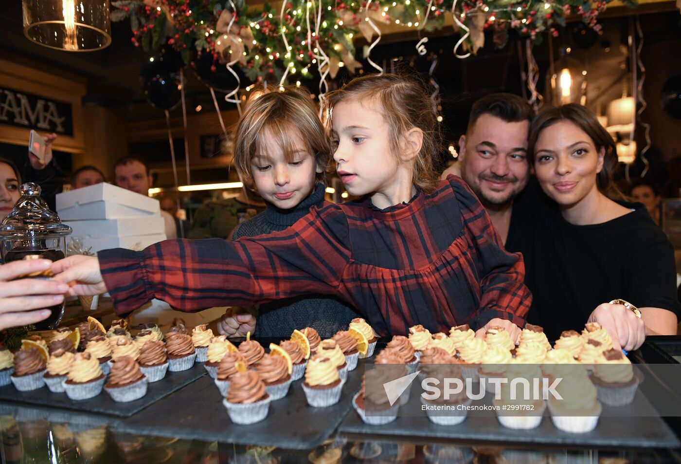 Opening of confectionery of Ruki Vverh vocalist Sergei Zhukov