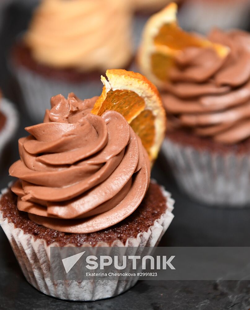 Opening of confectionery of Ruki Vverh vocalist Sergei Zhukov