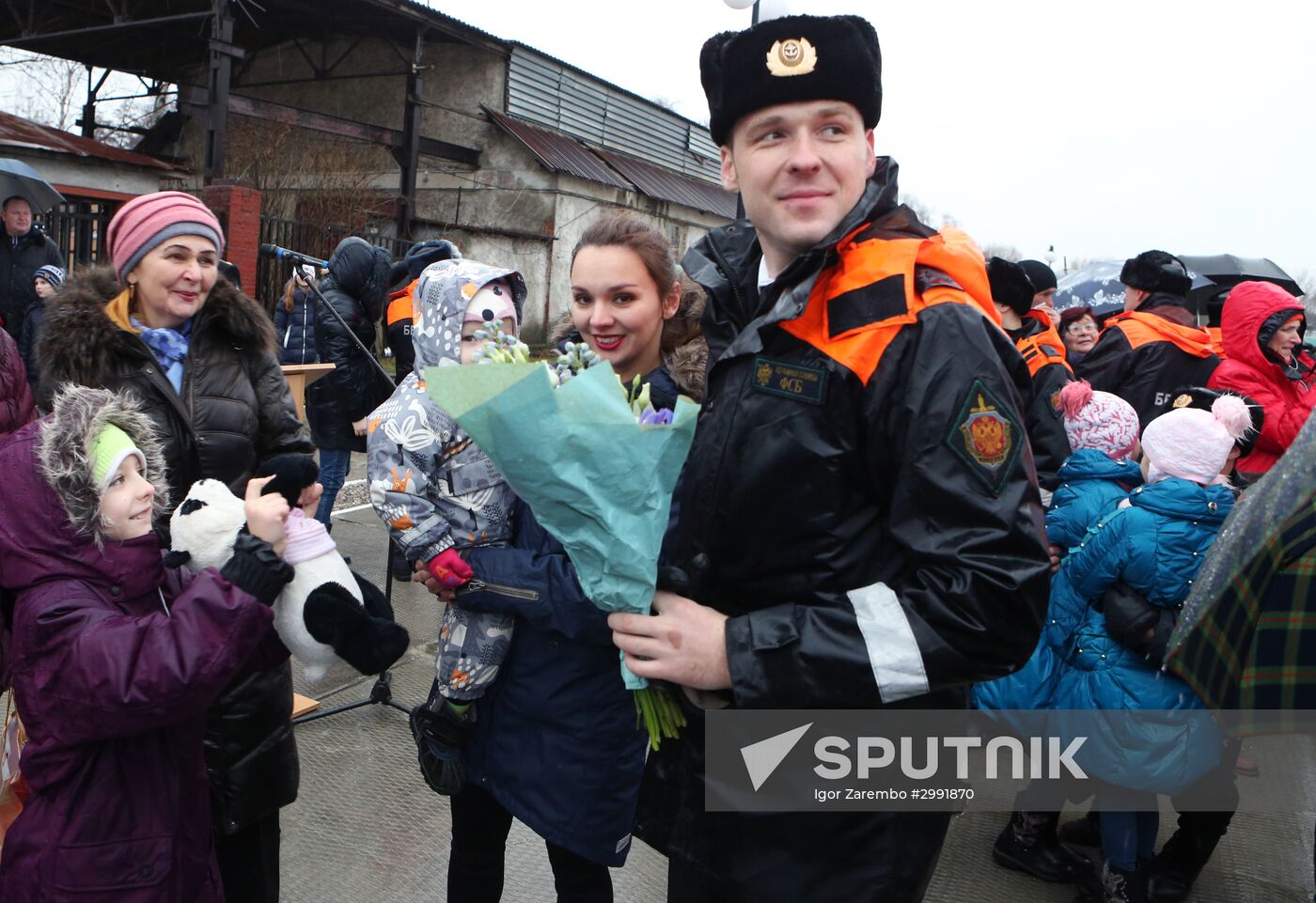 Nadeznhy coastal guard ship arrives in Baltiysk's port