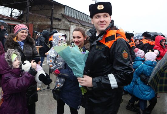 Nadeznhy coastal guard ship arrives in Baltiysk's port