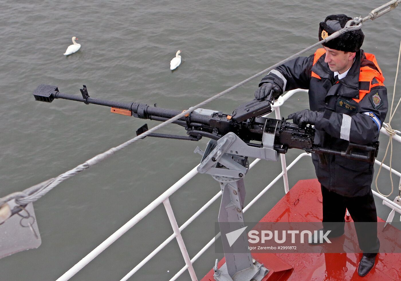 Nadeznhy coastal guard ship arrives in Baltiysk's port