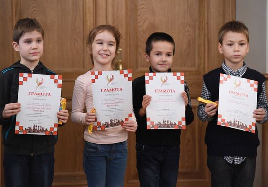 Children's chess tournament in Moscow