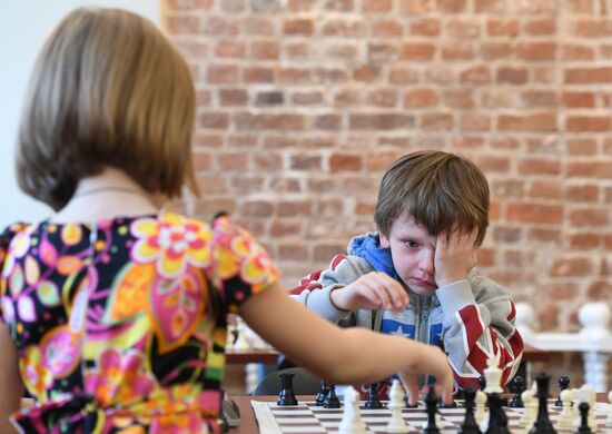 Children's chess tournament in Moscow