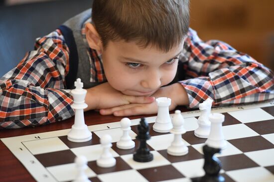 Children's chess tournament in Moscow