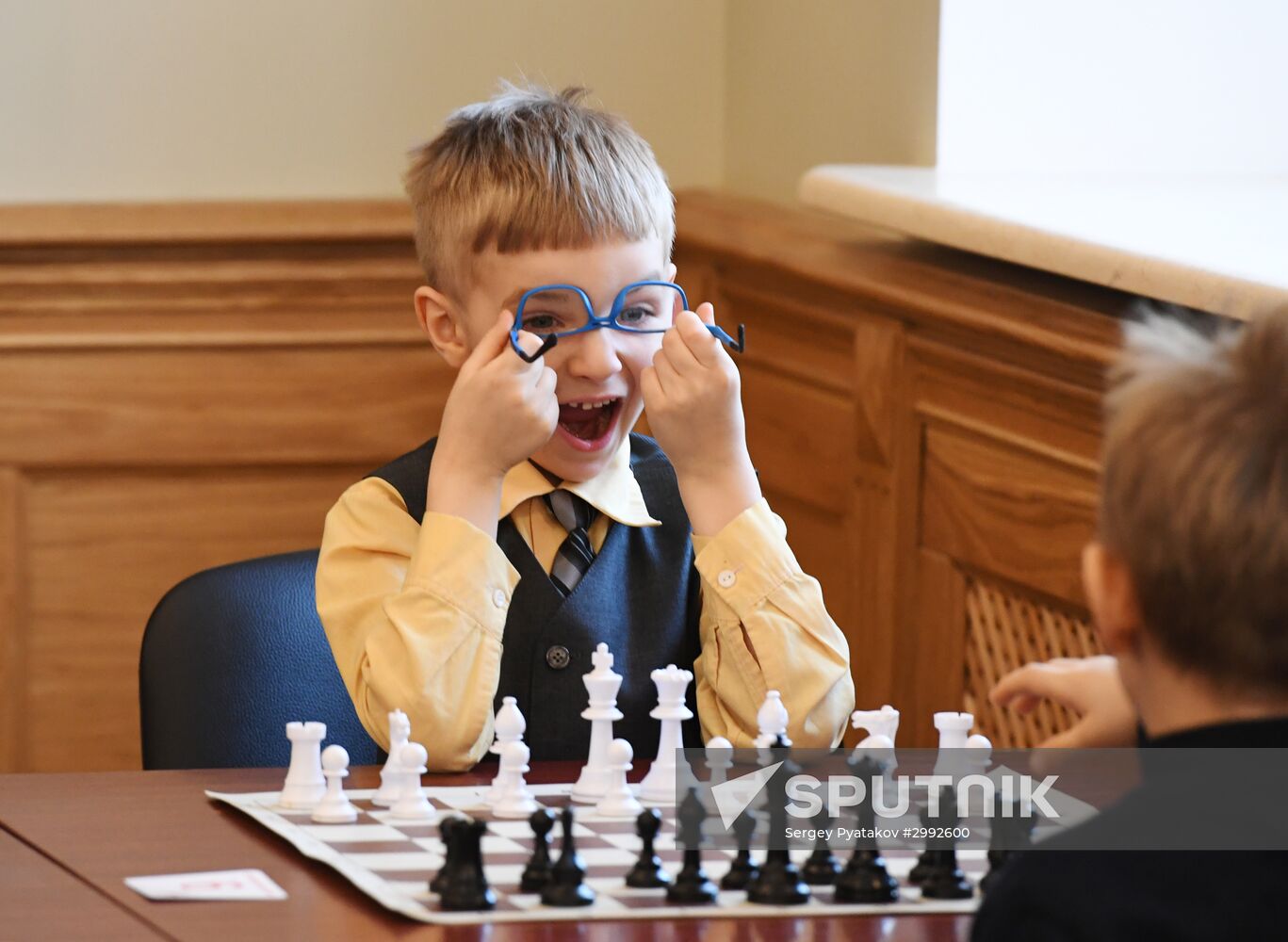 Children's chess tournament in Moscow