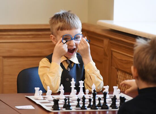 Children's chess tournament in Moscow