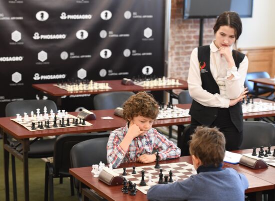 Children's chess tournament in Moscow