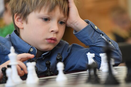 Children's chess tournament in Moscow