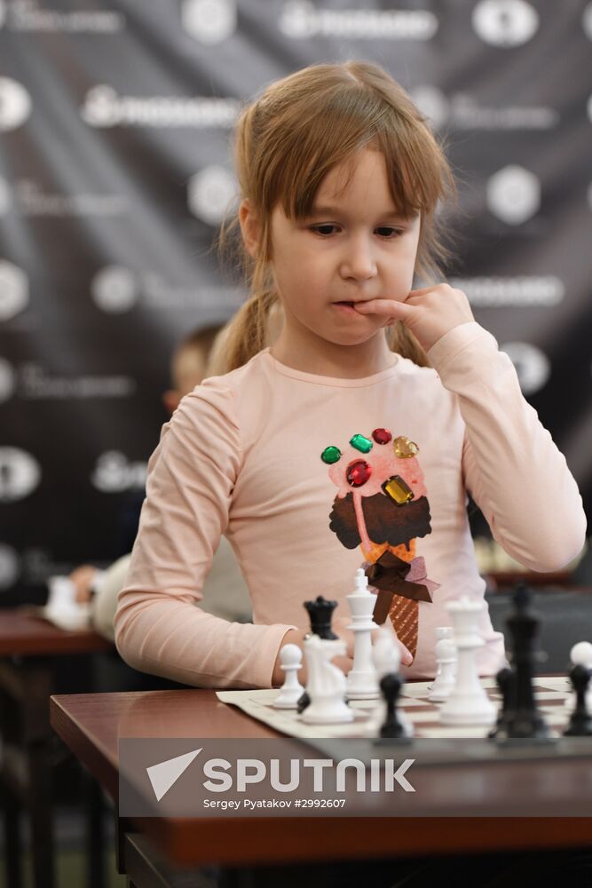 Children's chess tournament in Moscow