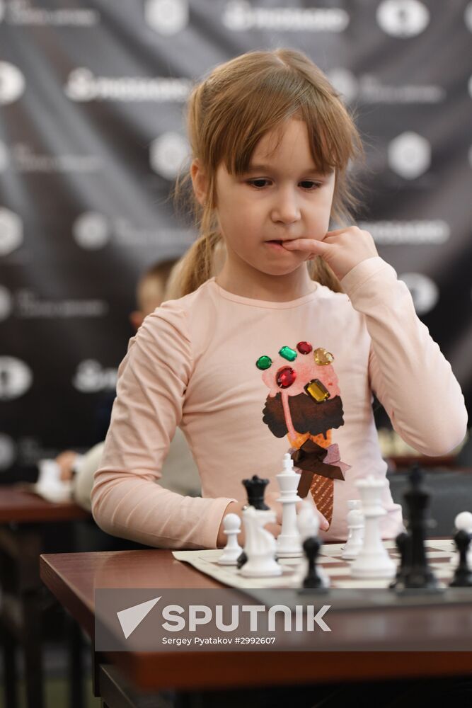 Children's chess tournament in Moscow