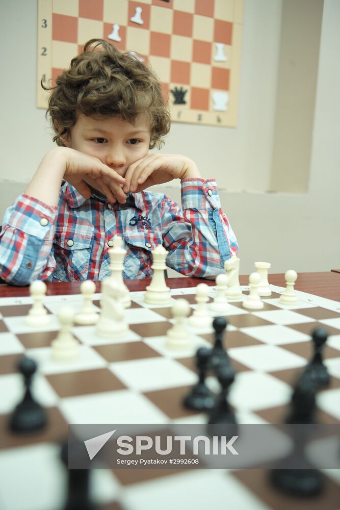 Children's chess tournament in Moscow