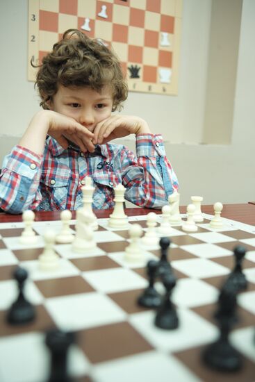 Children's chess tournament in Moscow