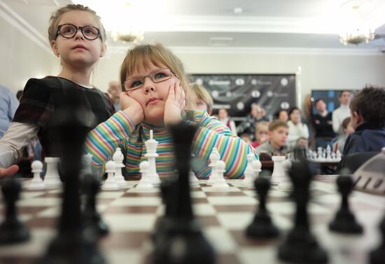 Children's chess tournament in Moscow