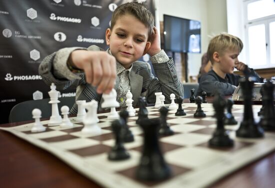 Children's chess tournament in Moscow