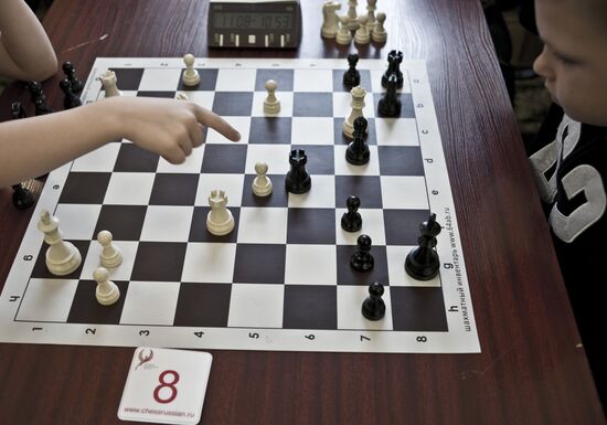 Children's chess tournament in Moscow