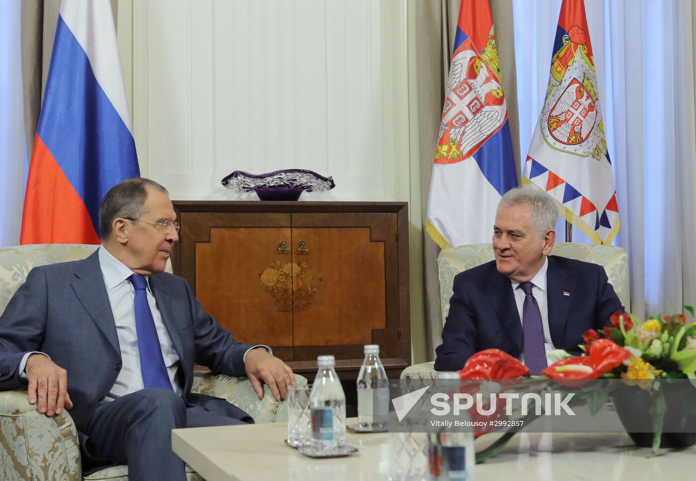 Russian Foreign Minister Sergei Lavrov visits Serbia