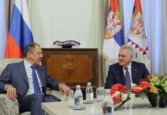 Russian Foreign Minister Sergei Lavrov visits Serbia