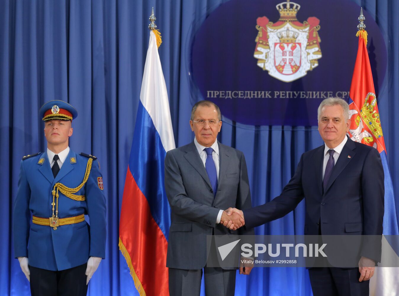 Russian Foreign Minister Sergei Lavrov visits Serbia