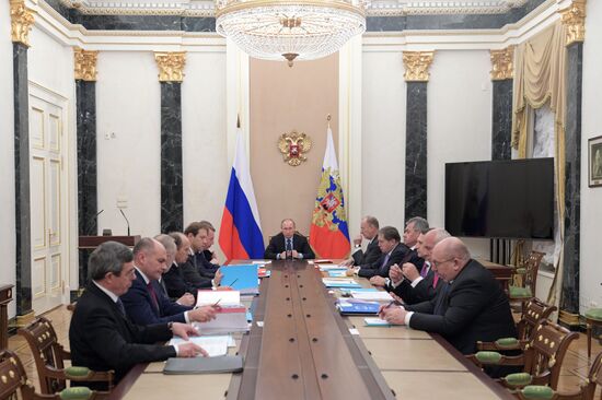 President Vladimir Putin conducts military industrial cooperation commission meeting