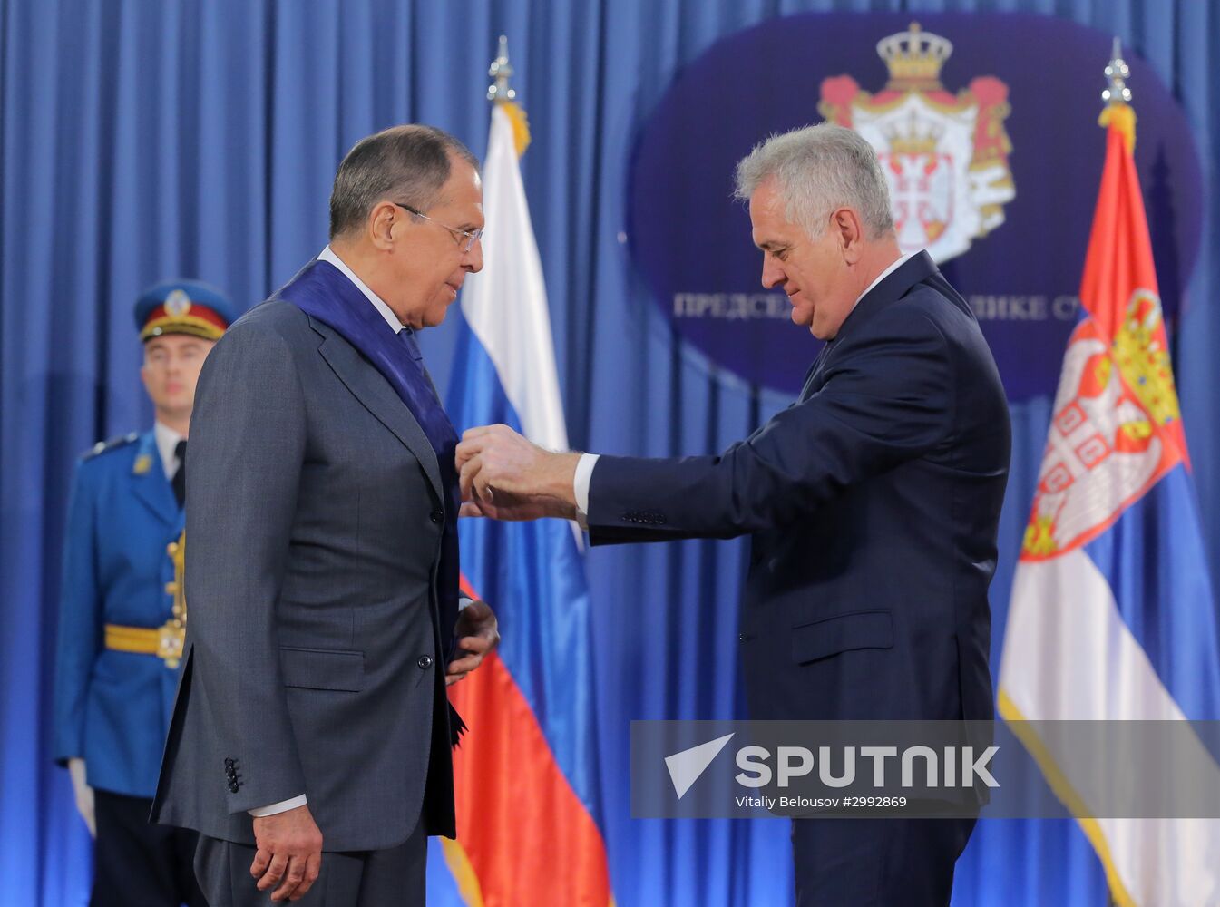 Russian Foreign Minister Sergei Lavrov visits Serbia