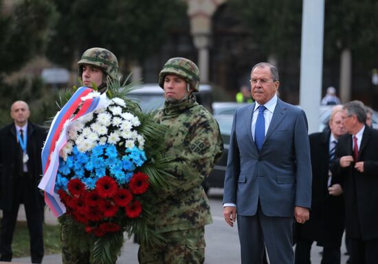 Russian Foreign Minister Sergei Lavrov visits Serbia