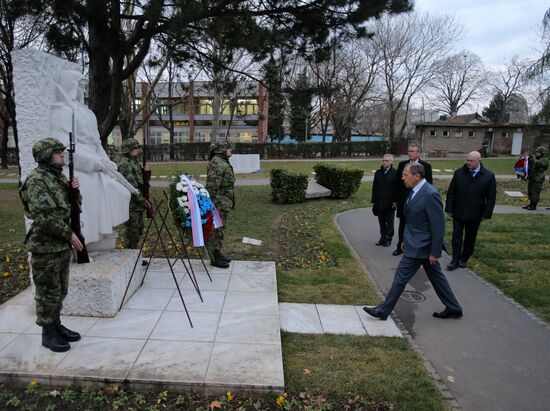 Russian Foreign Minister Sergei Lavrov visits Serbia