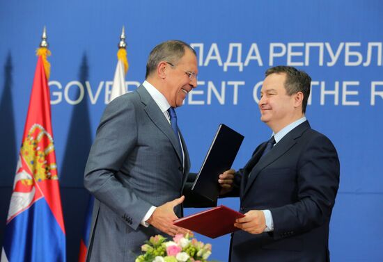 Russian Foreign Minister Sergei Lavrov visits Serbia