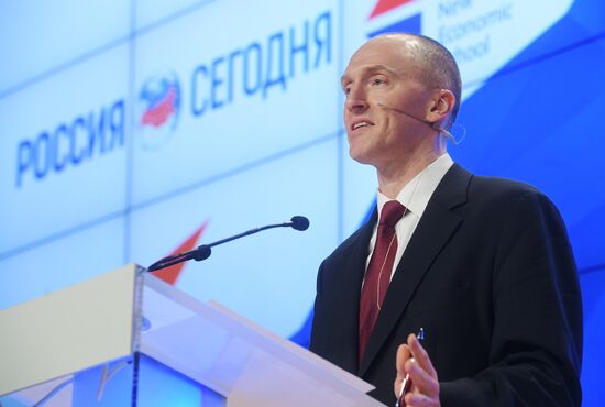 Press conference by Carter Page, Donald Trump's election campaign adviser