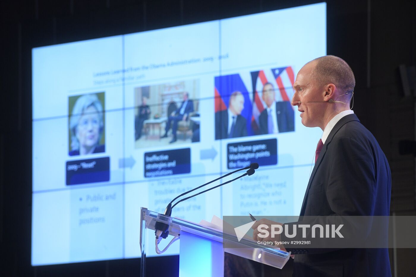 Press conference by Carter Page, Donald Trump's election campaign adviser