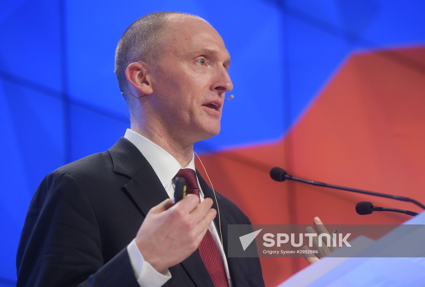 Press conference by Carter Page, Donald Trump's election campaign adviser