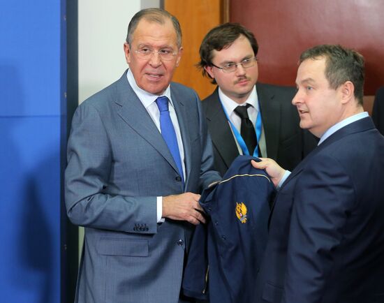 Russian Foreign Minister Sergei Lavrov visits Serbia