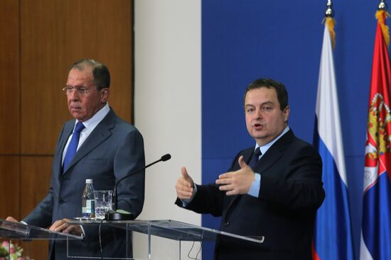 Russian Foreign Minister Sergei Lavrov visits Serbia