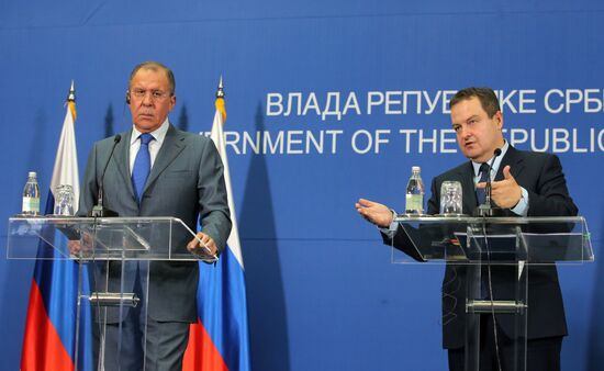 Russian Foreign Minister Sergei Lavrov visits Serbia