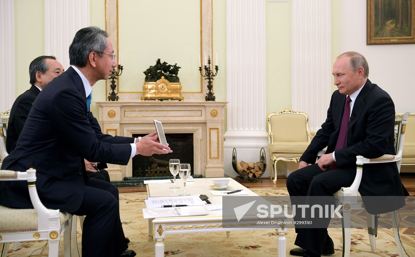 Vladimir Putin interviewed by Nippon Television Network Corporation and Yomiuri Shimbun