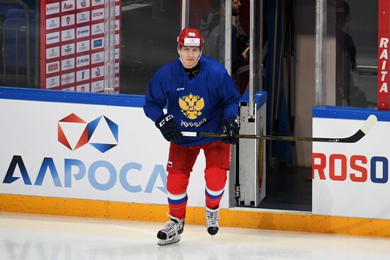 Russian national hockey team holds training session