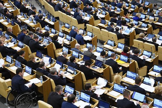 State Duma plenary meeting