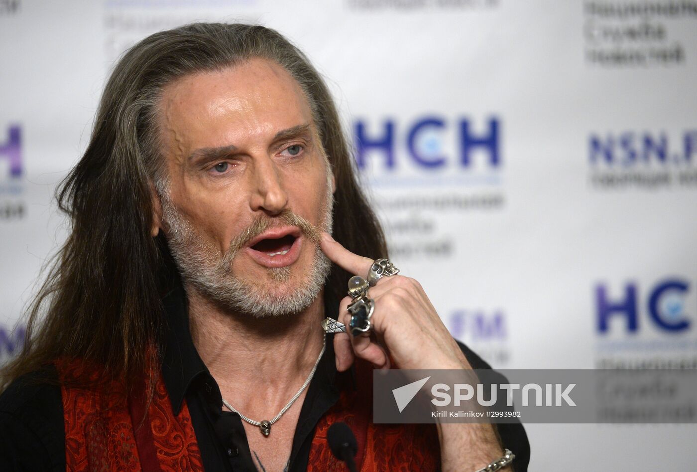 News conference with actor Nikita Dzhigurda