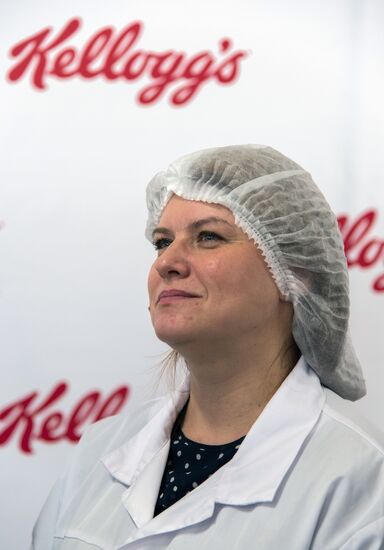 Production of cookies by Kellogg Russia factory in Voronezh