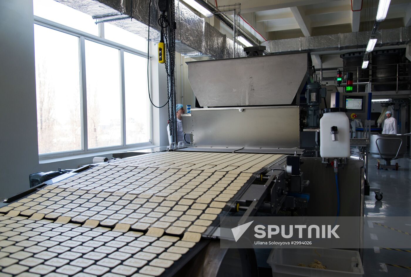 Production of cookies by Kellogg Russia factory in Voronezh