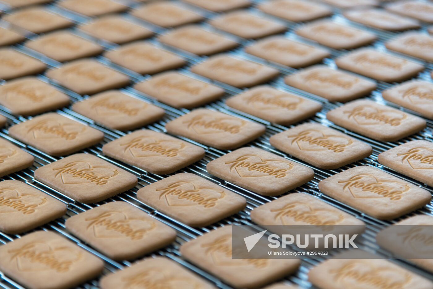 Production of cookies by Kellogg Russia factory in Voronezh