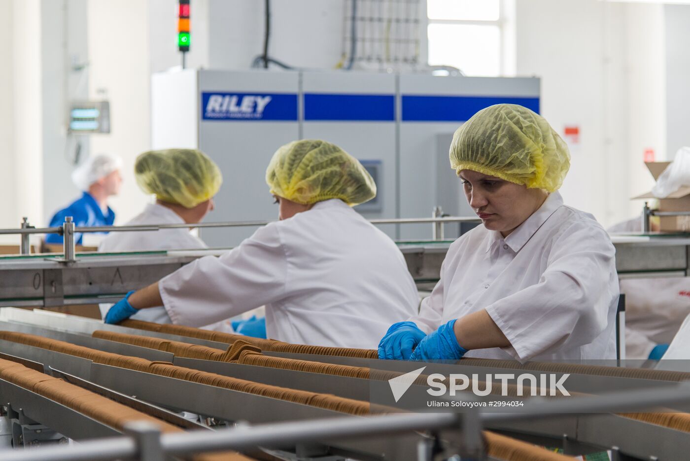 Production of cookies by Kellogg Russia factory in Voronezh