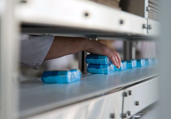 Production of cookies by Kellogg Russia factory in Voronezh