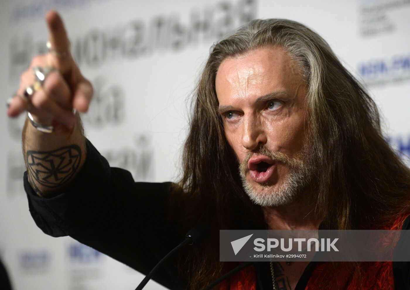 News conference with actor Nikita Dzhigurda