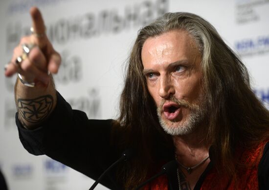 News conference with actor Nikita Dzhigurda